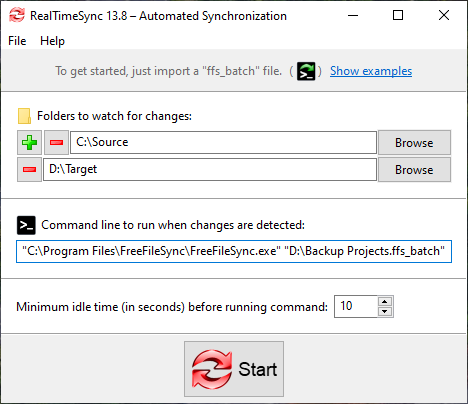 RealTimeSync 实时同步截图